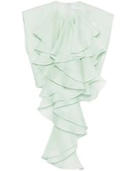 Viktor & Rolf - Layered-Ruffle Silk Top - Lyst
