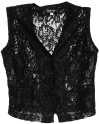 BLAKLACE - Lace V-Neck Top - Lyst