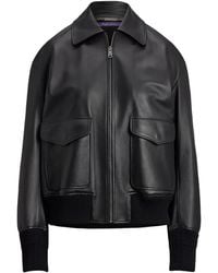 Ralph Lauren - Zip-Front Leather Jacket - Lyst