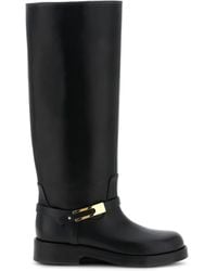 Elisabetta Franchi - Stiefel mit Logo-Schild - Lyst