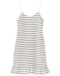 JW Anderson - Striped Ruffled Mini Dress - Lyst