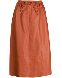 Yves Salomon - Leather Flared Skirt - Lyst