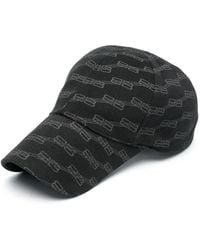 Balenciaga - Monogram-Print Cotton Cap - Lyst