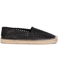 Dolce & Gabbana - Gewebte Espadrilles Mit Bastsohle - Lyst