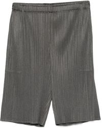 Pleats Please Issey Miyake - Elasticated-Waist Pleated Shorts - Lyst