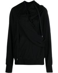 Undercover - Draped Cotton-blend Hoodie - Lyst