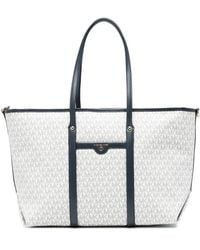 Michael Kors - Monogram-Pattern Logo-Plaque Tote Bag - Lyst
