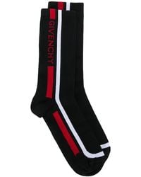 Givenchy - Logo Stripe Intarsia Socks - Lyst