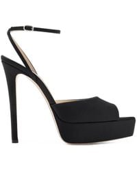 Andrea Wazen - Loulou Crystal Platform Sandals - Lyst