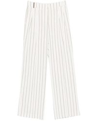 Peserico - Pinstripe-Pattern Trousers - Lyst