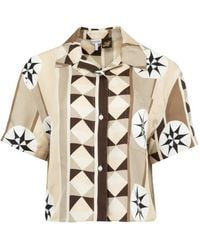 Loewe - Geometric-Print Short-Sleeve Shirt - Lyst