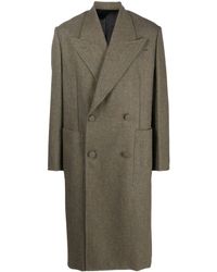 Givenchy - Doppelreihiger Mantel mit Fischgrätenmuster - Lyst