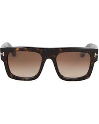 Tom Ford - Renee Tortoiseshell-Effect Square-Frame Sunglasses - Lyst