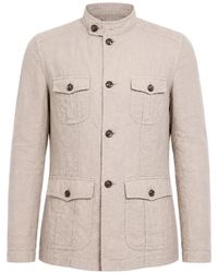 Husky - Linen Button-Up Jacket - Lyst
