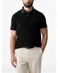Guess - Logo-Patch Tipped-Collar Polo Shirt - Lyst