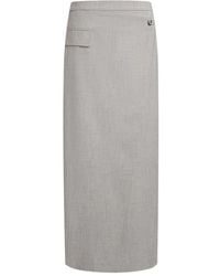 12 STOREEZ - Asymmetric Midi Skirt - Lyst