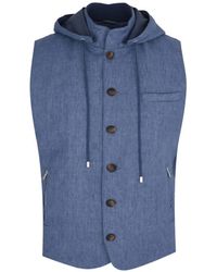 Gran Sasso - Hooded Button-Up Jacket - Lyst