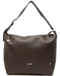 CafeNoir - Grained-Effect Logo-Plaque Tote Bag - Lyst