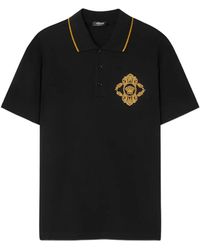 Versace - Architectural Baroque-Embroidered Polo Shirt - Lyst
