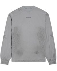 Balenciaga - Camiseta De Algodón De Manga Larga - Lyst