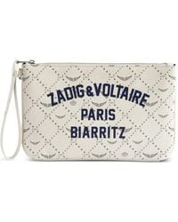 Zadig & Voltaire - Logo-Print Clutch Bag - Lyst