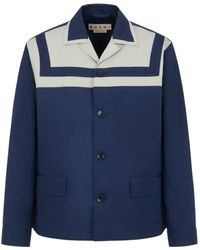 Marni - Stripe Yoke Cuban Blazer - Lyst