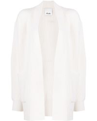 Allude - Open-front Ribbed-knit Cardigan - Lyst
