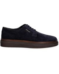 GANT - Suede Logo-Print Sneakers - Lyst