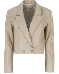 D'Amico - Double-Breasted Cropped Jacket - Lyst