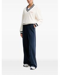 Guess - Striped V-Neck Sweater - Lyst