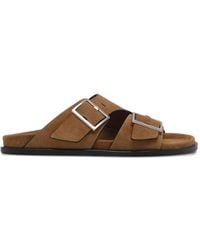 Alohas - Alba Buckle Suede Sandals - Lyst