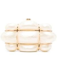 Cult Gaia - Bolla Pearl-Effect Clutch Bag - Lyst