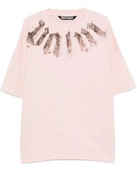 Palm Angels - Big Neck Logo Printed T-Shirt - Lyst