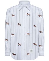 Thom Browne - Lunar New Year Satin Stitch Horse Oxford Shirt - Lyst