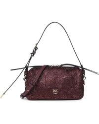 Pinko - Crystal-Embellished Love Birds Shoulder Bag - Lyst