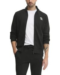 Karl Lagerfeld - Logo-Patch Zip-Up Sweatshirt - Lyst