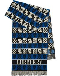 Burberry - Sciarpa Con Motivo Jacquard - Lyst