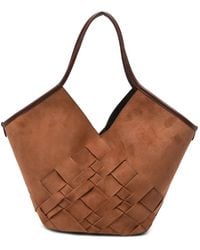Hereu - Coloma Woven V-Cutout Shoulder Bag - Lyst
