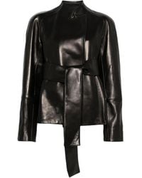 KHAITE - Leren Jack Met Ceintuur - Lyst