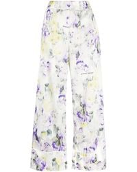 Off-White c/o Virgil Abloh - Floral-print Palazzo Pants - Lyst