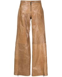 KNWLS - Leather Flared Trousers - Lyst