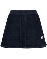 Moncler - Tweed Shorts Met Logopatch - Lyst