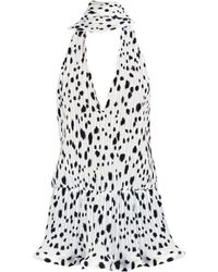 ROWEN ROSE - Dalmatian-Pattern Pleated Dress - Lyst