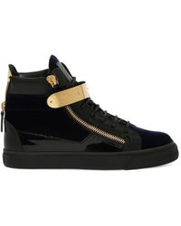 Giuseppe Zanotti - Velcro Strap Hi-top Sneakers - Lyst