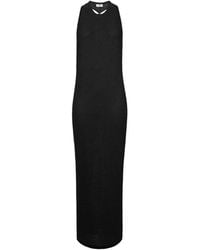 Elisabetta Franchi - Knit Dress With Jewel Twisted Necklace - Lyst