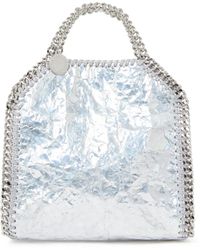 Stella McCartney - Mini Falabella Metallic-Effect Tote Bag - Lyst