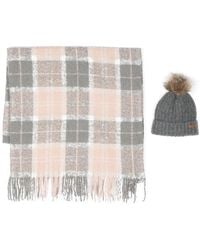 Barbour - Set Berretto E Sciarpa Saltburn Tartan - Lyst