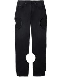 Off-White c/o Virgil Abloh - Meteor Cut-out Straight-leg Jeans - Lyst