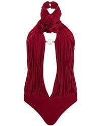 Philipp Plein - Flower-Detail Cut-Out Bodysuit - Lyst