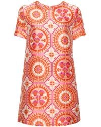 La DoubleJ - Swing Patterned-Jacquard Minidress - Lyst
